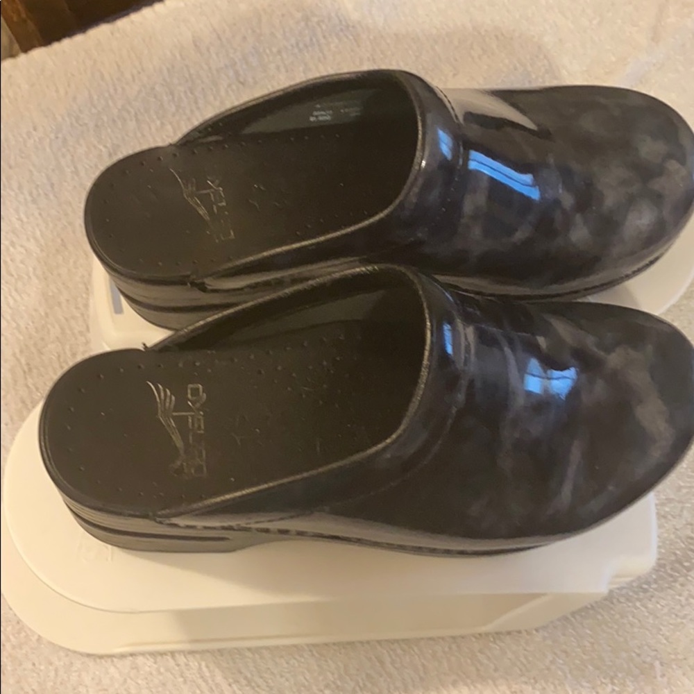 Dansko Blue Marble Clogs